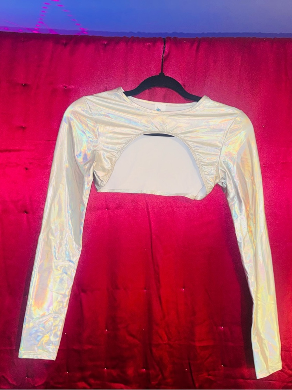 👑 SEXY SIZE MEDIUM IHEARTRAVES METALLIC SHRUG RAVE TOP